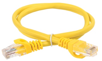 ITK Коммутационный шнур (патч-корд) кат.6 UTP PVC 2м желтый PC05-C6U-2M IEK