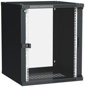 ITK Шкаф настенный LINEA WE 15U 600х650мм дверь стекло черный LWE5-15U67-GF IEK