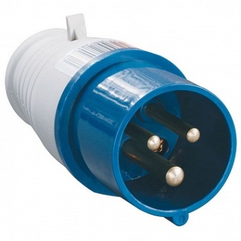 Вилка 2Р+РЕ 16А 220В IP44 PSR01-016-3 IEK