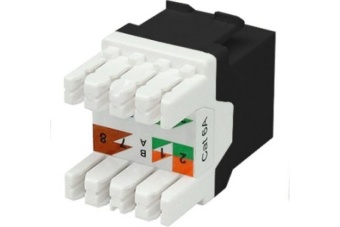 Вставка KJ8-8P8C-C6A-180-BK Keystone Jack RJ-45(8P8C)категория 6a (10G)черная