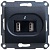 Розетка 2xUSB GLOSSA, антрацит GSL000732 Schneider Electric