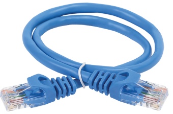 ITK Коммутационный шнур (патч-корд) кат.5E UTP PVC 7м синий PC03-C5EU-7M IEK