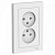 Розетка двухместная ATLASDESIGN, скрытый монтаж, белый ATN000120 Schneider Electric