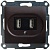 Розетка 2xUSB GLOSSA, шоколад GSL000832 Schneider Electric