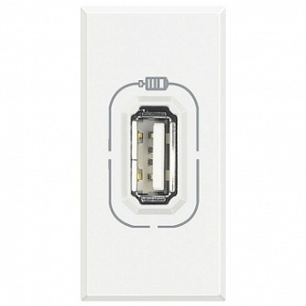 Розетка 1xUSB AXOLUTE, белый HD4285C Bticino