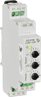 Реле времени ВЛ-61М 24В AC-DC/220В AC 10 режимов 0.1с.9.9ч A8223-76911366 Реле и Автоматика