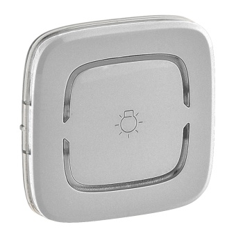 Valena ALLURE MyHome.Лицевая панель для механизмов BUS/SCS.С символом "Освещение".2 модуля.Алюминий 755384 Legrand