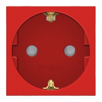 Розетка на 2 модуля UNICA NEW MODULAR, скрытый монтаж, с заземлением, со шторками NU303703 Schneider Electric