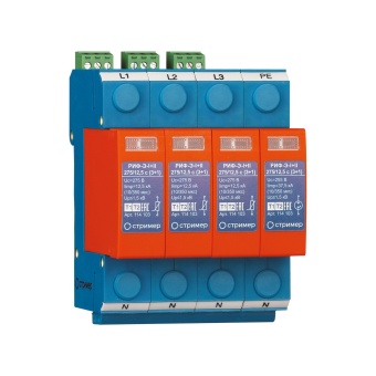 Устройство защиты от импульсных перенапряжений РИФ-Э-I+II 275/12.5 c (3+1) 114103 Стример