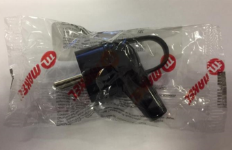 Вилка электрическая с заземл. 16А 220В черн. с кольцом