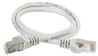 ITK Коммутационный шнур (патч-корд) кат.5E FTP LSZH 5м серый PC01-C5EFL-5M IEK