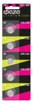 Элемент питания литиевый CR1220 3В BL-5 (блист.5шт) 5027886 ФАZА