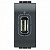 Розетка 1xUSB LIVING LIGHT, антрацит L4285 Bticino