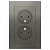 Розетка двухместная ATLASDESIGN, скрытый монтаж, сталь ATN000920 Schneider Electric