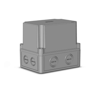 Коробка ПК высокая крышка сер. пуст.