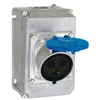 Встраиваемая розетка Hypra - IP 44 - 2К+З - 32 А - металл 052732 Legrand