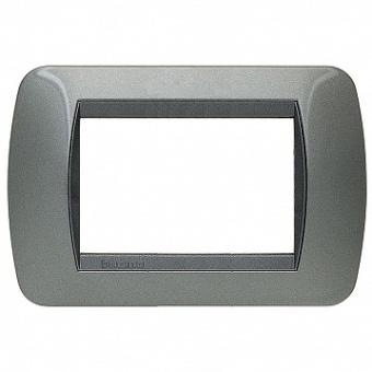 Рамка 3 модуля LIVING LIGHT, темная сталь L4803AC Bticino