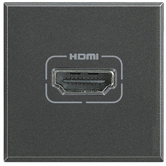 Розетка HDMI AXOLUTE, антрацит HS4284 Bticino