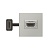 Розетка HDMI - Mosaic - 2 модуля - со шнуром - алюминий 079279L Legrand