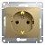 Розетка GLOSSA, скрытый монтаж, с заземлением, титан GSL000443 Schneider Electric