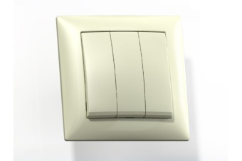 СЕЛЕНА Выключатель 3 клавишный С0510-40 скрытый слоновая кость 8153 Кунцево-Электро