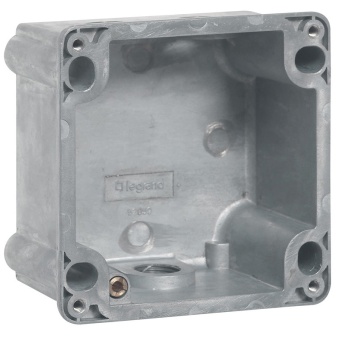 Коробка с одним ответстием под сальник Hypra Prisinter - IP 44/55 - 3К+Н+З - 16 А - металл 052959 Legrand