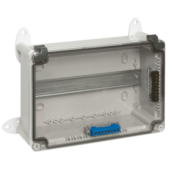 Коробка промышленная пластиковая - IP55 - IK07 - RAL 7035 - 220x170x86 мм - прозрачная крышка 035961 Legrand