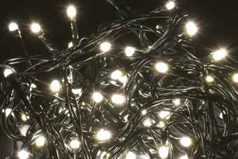 LIGHTING Гирлянда нить 5м 50 светодиодов теплый белый свет IP20 зеленый шнур 1,5м 230В контроллер 8 сцен LGDB110-1-050-05-G-S-20 IEK