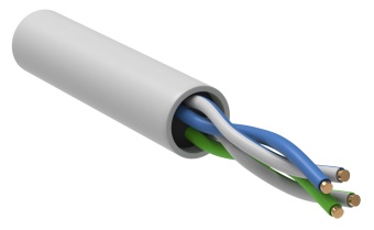 ITK Витая пара U/UTP кат.5E 2х2х24AWG solid LSZH нг(А)-LSLTx белый (500м) LC1-C5E02-128 IEK