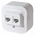 Розетка компьютерная 2xRJ45 Cat.5 QUTEO, белый 782228 Legrand